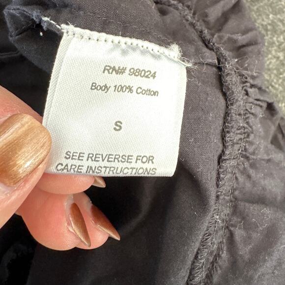 Love the Label Black Black Poplin Ruffled Tiered Deep-V Maxi Dress, Size S, NWOT - Picture 8 of 10